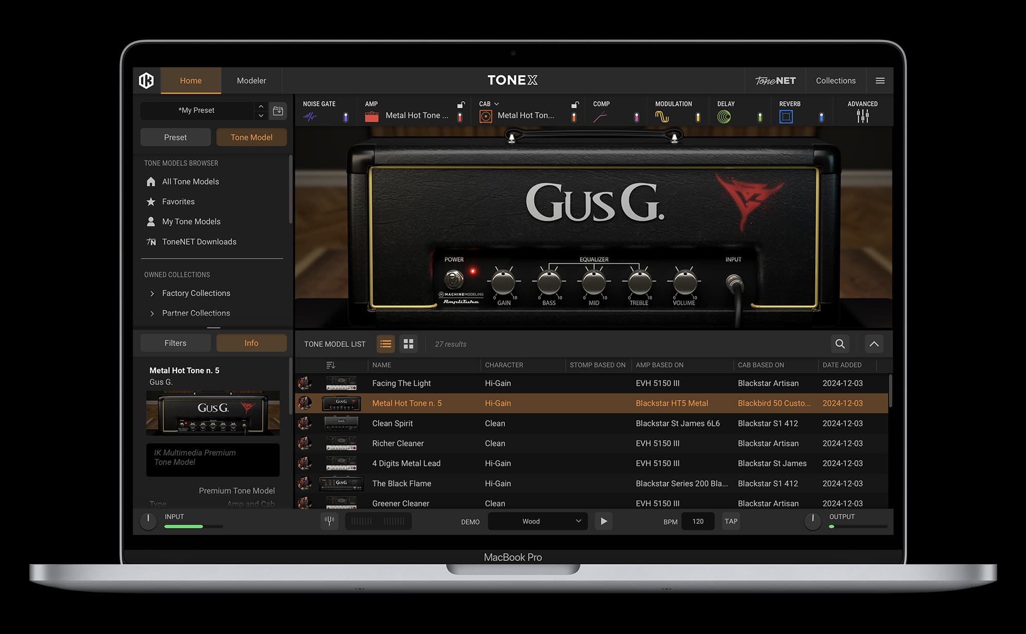 TONEX Signature Collections GUI