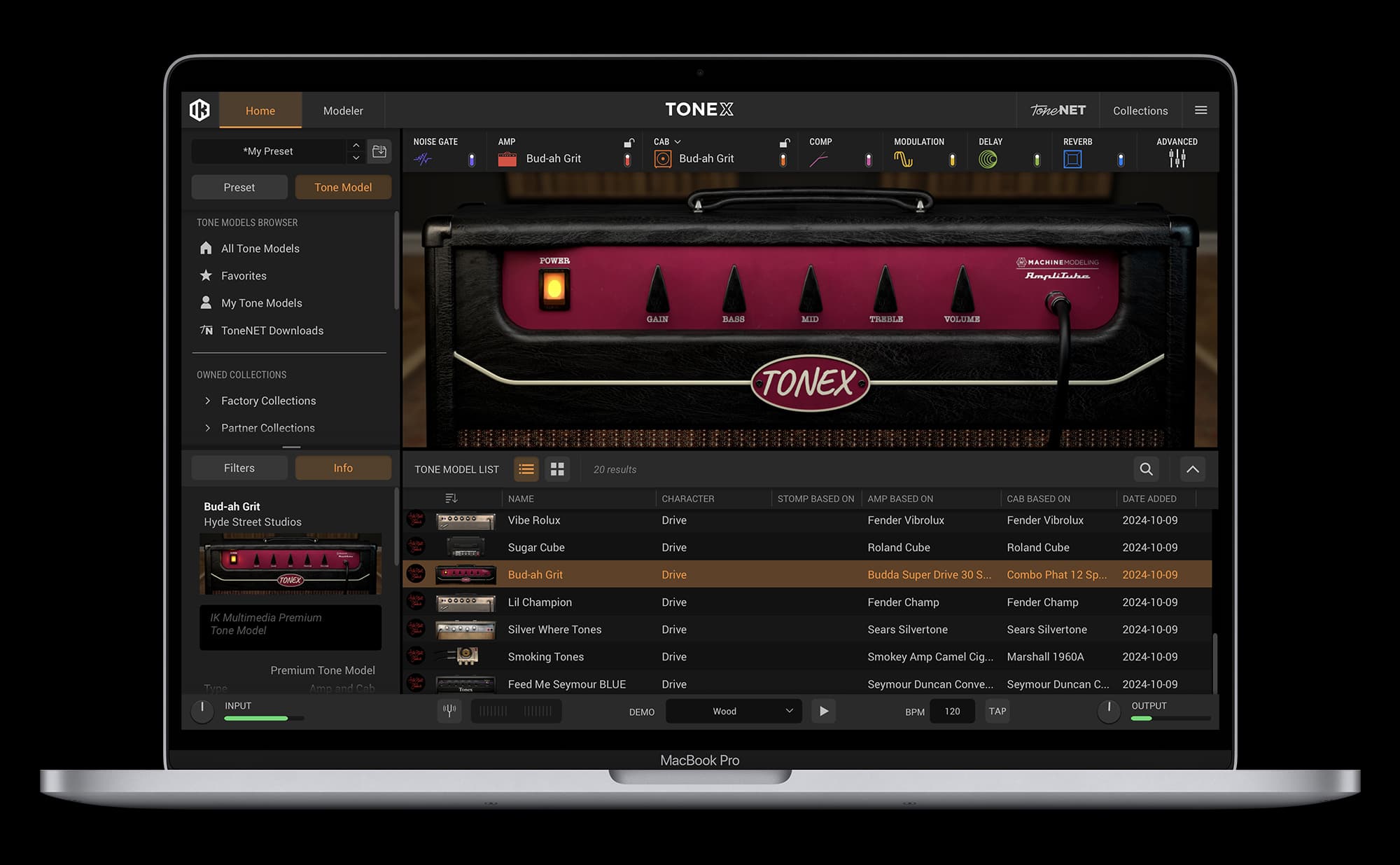 TONEX Signature Collections GUI