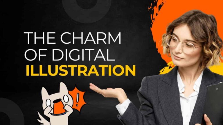 it is a feature image of blog Unraveling the Charm of Digital Illustration: A Human Perspective by motion graphics animation purldice multimedia